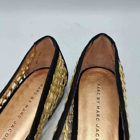 マークバイマークジェイコブス Marc by Marc Jacobs SUEDE BLK SYNTHETIC GOLD メッシュ バレエシューズ レディース EUR:35