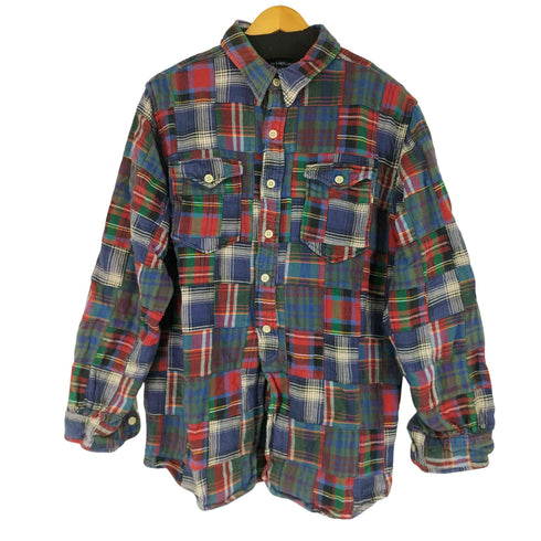ポロバイラルフローレン Polo by RALPH LAUREN WOODSMAN WS チェックパッチワークシャツ メンズ JPN:L