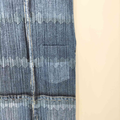 プリーツプリーズイッセイミヤケ PLEATS PLEASE ISSEY MIYAKE デニム転写プリント ノースリーブ プリーツワンピース レディース JPN:3