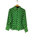 ザラ ZARA 総柄 L/Sシャツ レディース US