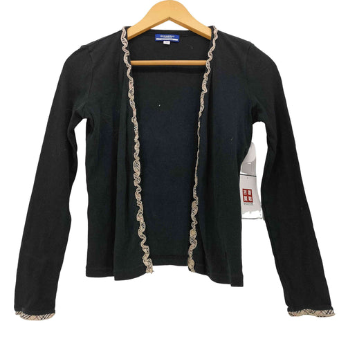 バーバリーブルーレーベル BURBERRY BLUE LABEL ノバチェック フリル カーディガン レディース import:M