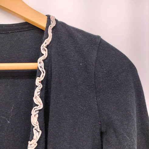 バーバリーブルーレーベル BURBERRY BLUE LABEL ノバチェック フリル カーディガン レディース import:M