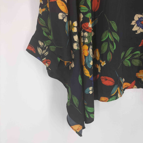 パターントルソー PATTERNTORSO 花柄 ドルマン ワイド ノーカラー シャツ ブラウス レディース FREE