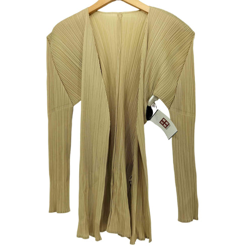プリーツプリーズイッセイミヤケ PLEATS PLEASE ISSEY MIYAKE 2000AW ボタンレス プリーツカーディガン レディース JPN:3