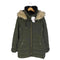 ザラ ZARA フェイクファー シェイプ 中綿ジャケット レディース import:XS