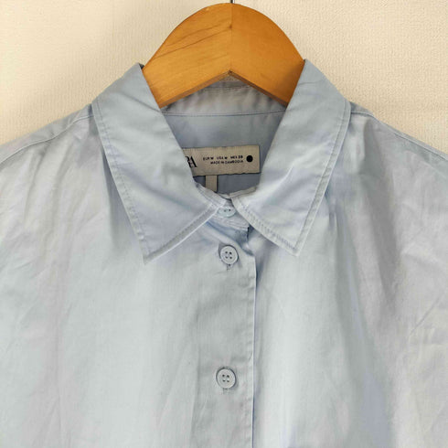 ザラ ZARA 1ポケットプレーンシャツ レディース import:M
