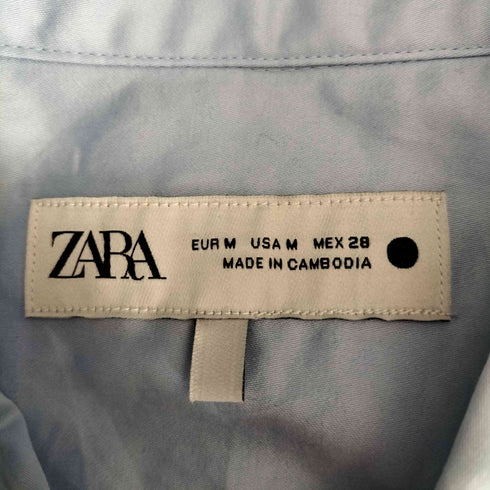 ザラ ZARA 1ポケットプレーンシャツ レディース import:M