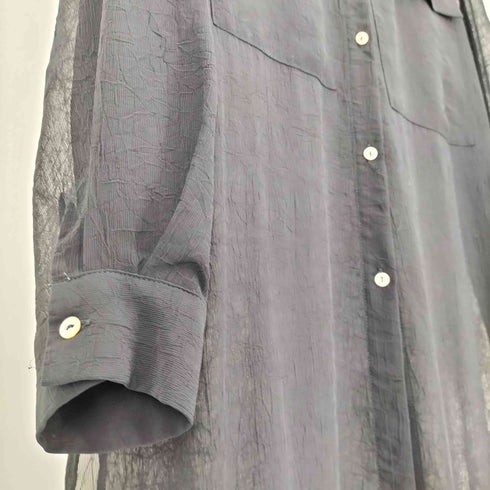 ザラ ZARA 楊柳 シアー ポリ シャツ ワンピース レディース import:S