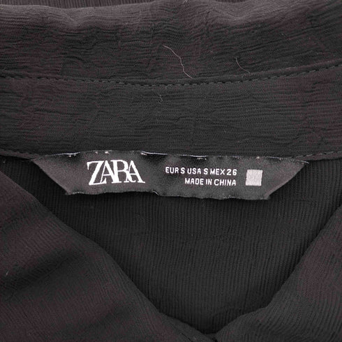 ザラ ZARA 楊柳 シアー ポリ シャツ ワンピース レディース import:S
