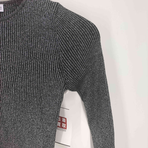 ザラ ZARA レーヨン混 メタル加工繊維 ラメ クロップド ニット セーター レディース import:S