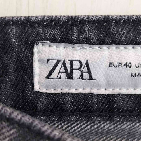 ザラ ZARA ウォッシュド グラデーション 裾クラッシュ フレアデニム メンズ 40