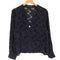 ザラ ZARA TEXTURED BLOUSE WITH GOLDEN BUTTON DETAIL テクスチャー ブルゾン 花柄 シアー カーディガン レディース import:M