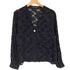 ザラ ZARA TEXTURED BLOUSE WITH GOLDEN BUTTON DETAIL テクスチャー ブルゾン 花柄 シアー カーディガン レディース import:M