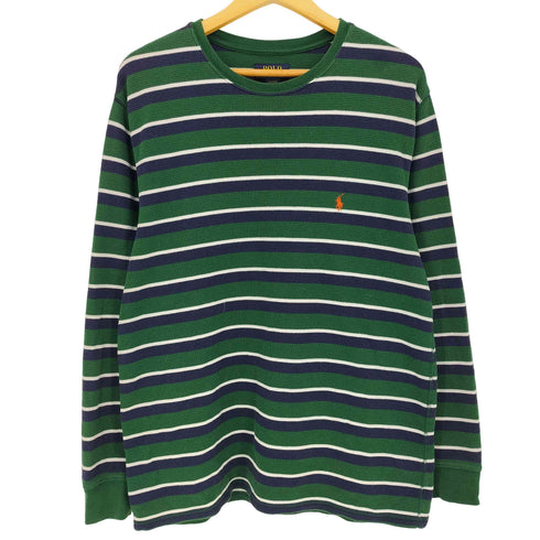 ポロラルフローレン POLO RALPH LAUREN ポニー刺繍 SLEEPWEAR ボーダー サーマルロンT メンズ import:XL