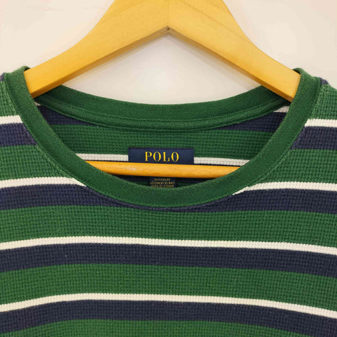 ポロラルフローレン POLO RALPH LAUREN ポニー刺繍 SLEEPWEAR ボーダー サーマルロンT メンズ import:XL