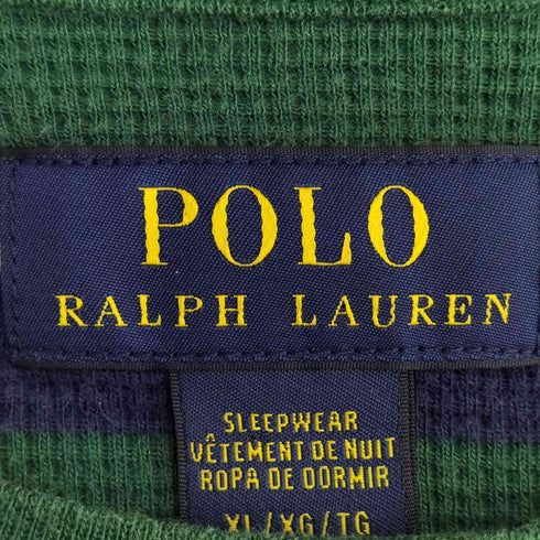 ポロラルフローレン POLO RALPH LAUREN ポニー刺繍 SLEEPWEAR ボーダー サーマルロンT メンズ import:XL