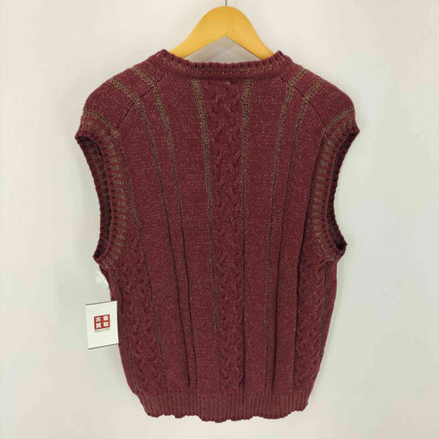 グレッグノーマン GREG NORMAN 90S ケーブル編み Vネックニットベスト メンズ JPN:M