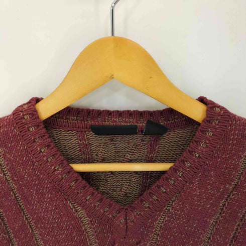 グレッグノーマン GREG NORMAN 90S ケーブル編み Vネックニットベスト メンズ JPN:M