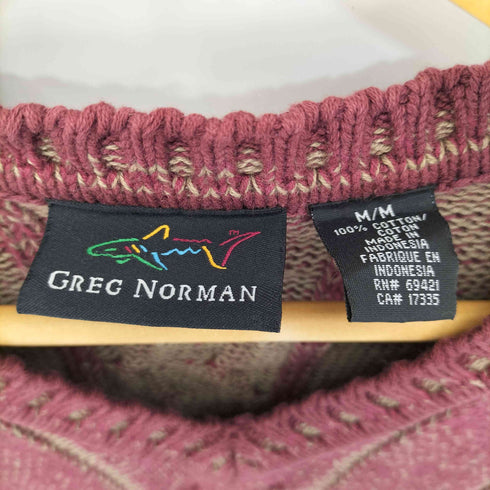 グレッグノーマン GREG NORMAN 90S ケーブル編み Vネックニットベスト メンズ JPN:M