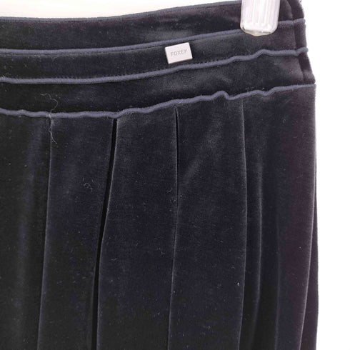 フォクシーニューヨーク FOXEY NEW YORK VELOUR NIOR ベロア タック フレアスカート レディース EUR:38