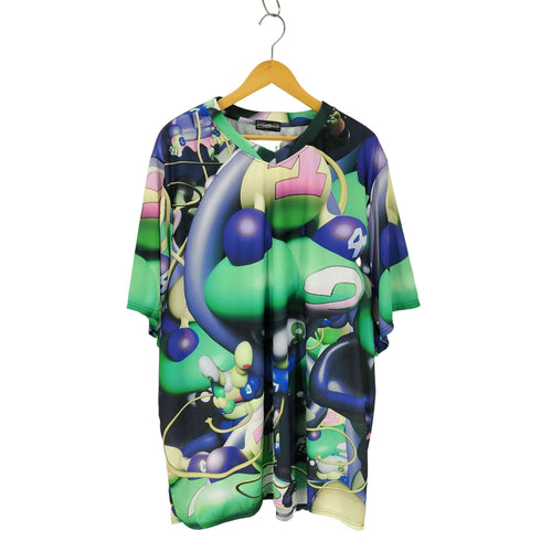FELIPE BOLIVER × rebellious CHARACTER OVER SIZE TOTAL PATTERN T-SHIRT グラフィックプリントTシャツ メンズ 6XL