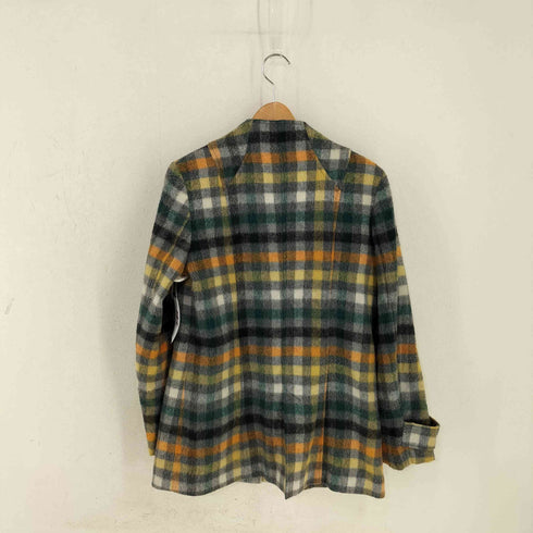 バーニーズニューヨーク BARNEYS NEWYORK マルチカラーチェック ウールジャケット スナップボタン レディース EUR:38