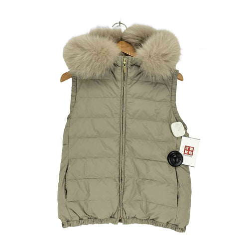 エスマックスマーラ S Max Mara MADE IN ITALY 襟ファーダウンベスト レディース 38