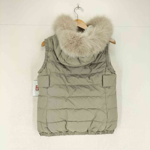 エスマックスマーラ S Max Mara MADE IN ITALY 襟ファーダウンベスト レディース 38