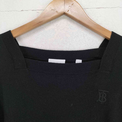 バーバリー BURBERRY TBロゴ スクエアカラーカシミヤニット レディース 164
