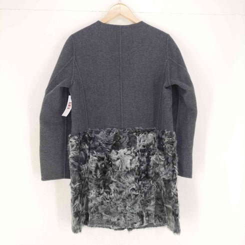 ウィークエンドマックスマーラ Weekend Max Mara ファー切替ウールノーカラーコート レディース 42