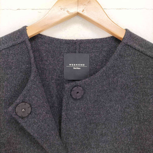 ウィークエンドマックスマーラ Weekend Max Mara ファー切替ウールノーカラーコート レディース 42