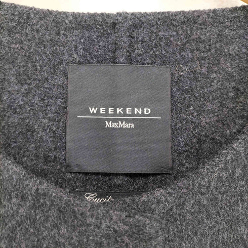 ウィークエンドマックスマーラ Weekend Max Mara ファー切替ウールノーカラーコート レディース 42