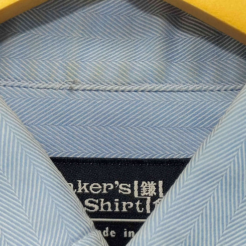 メーカーズシャツカマクラ Makers Shirt 鎌倉 日本製 ヘリンボーン ストライプ L/S BDシャツ メンズ 15-32 1/3