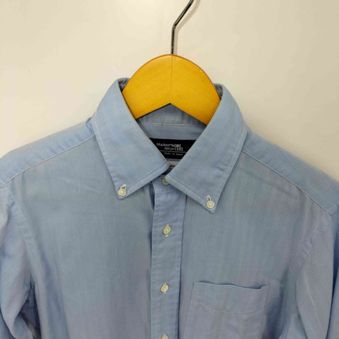 メーカーズシャツカマクラ Makers Shirt 鎌倉 日本製 ヘリンボーン ストライプ L/S BDシャツ メンズ 15-32 1/3