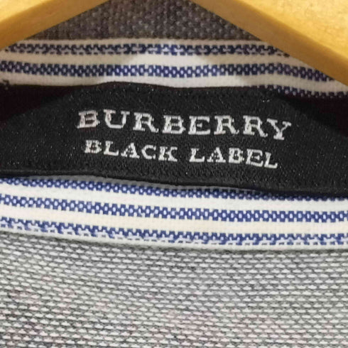 バーバリーブラックレーベル BURBERRY BLACK LABEL ロゴ刺繍 S/S ポロシャツ メンズ JPN:2