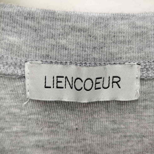 LIENCOEUR アシンメトリーギャザーTシャツ レディース FREE