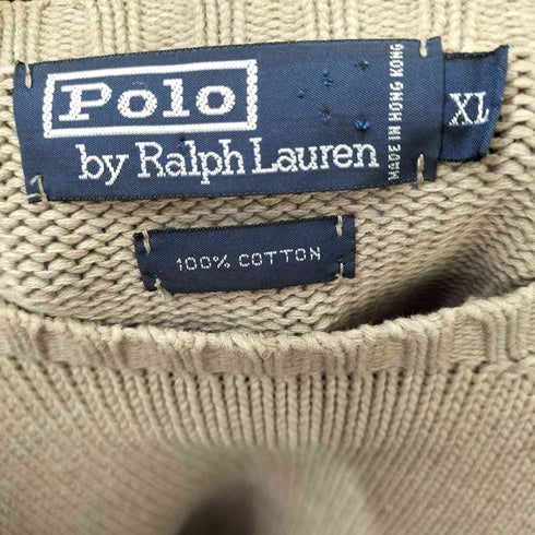 ポロバイラルフローレン Polo by RALPH LAUREN 90s ポニー刺繍コットンニット メンズ JPN:XL