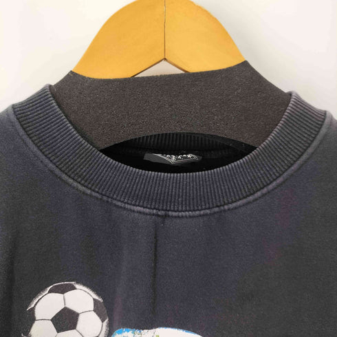 HANK PLAYER USA製 プリントクロップドスウェットプルオーバー ピグメント レディース 10-12