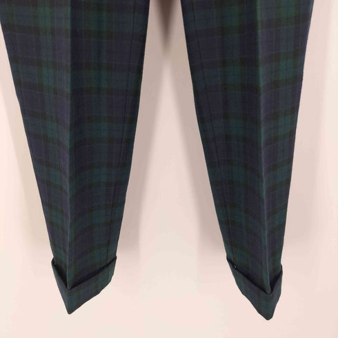 アクアスキュータム AQUASCUTUM 2タックトラウザーズパンツ ブラックウォッチ柄 メンズ 78