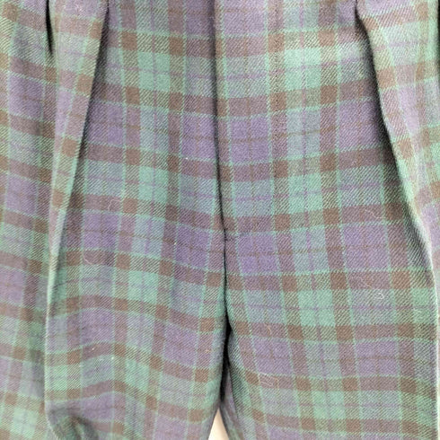 アクアスキュータム AQUASCUTUM 2タックトラウザーズパンツ ブラックウォッチ柄 メンズ 78