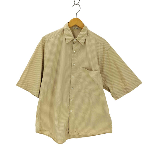 オーラリー AURALEE WASHED FINX TWILL HALF SLEEVED BIG SHIRTS ピンストライプ オーバーサイズシャツ メンズ 4