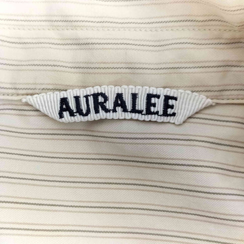 オーラリー AURALEE WASHED FINX TWILL HALF SLEEVED BIG SHIRTS ピンストライプ オーバーサイズシャツ メンズ 4