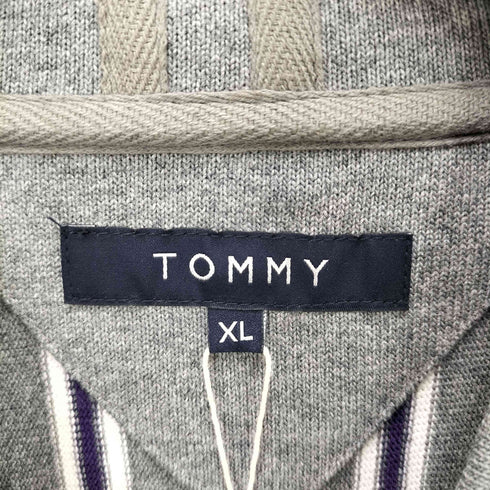 トミーヒルフィガー TOMMY HILFIGER ロゴ刺繍ショールカラーストライプカーディガン メンズ JPN:XL