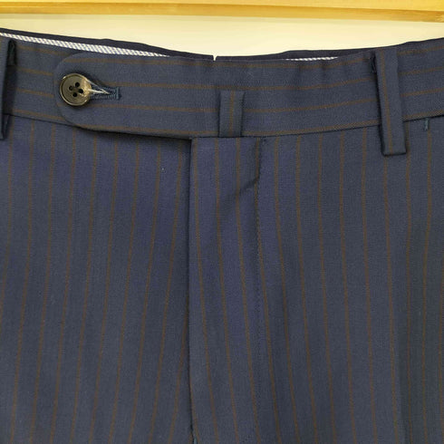 スーツカンパニー THE SUIT COMPANY CARLO BARBERA社製 ストライプ 2B テーラードジャケット スラックスパンツ セットアップ メンズ 175cm-6Drop