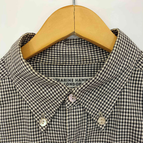 キャサリンハムネットロンドン KATHARINE HAMNETT LONDON チェックBDオフィサーシャツ メンズ import:XL