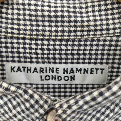 キャサリンハムネットロンドン KATHARINE HAMNETT LONDON チェックBDオフィサーシャツ メンズ import:XL