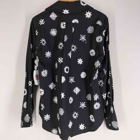 ブラックコムデギャルソン BLACK COMME des GARCONS ×Filip Pagowski 24ss Ruffled Shirt 丸襟 フリル総柄シャツ 貝ボタン メンズ JPN:M