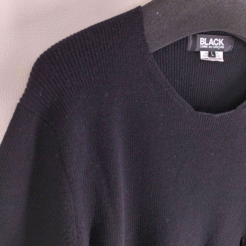ブラックコムデギャルソン BLACK COMME des GARCONS 19aw 短冊カット ウールニット メンズ JPN:L