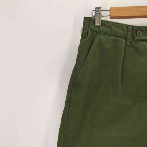 SWEDISH ARMY 1984年製 80S スウェーデン軍 3クラウン TRANEMO TEXTIL AB 1タック ジップフライ ユーティリティーパンツ C150 メンズ C150