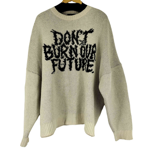アジョバイアジョ AJOBYAJO Oversized Slogan Wool Knit Sweater メンズ